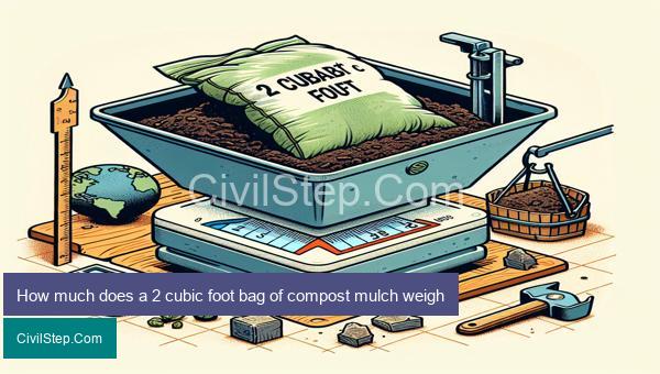 How much does a 2 cubic foot bag of compost mulch weigh