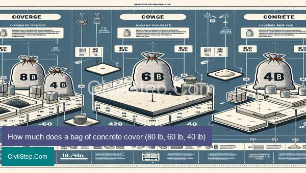 How much does a bag of concrete cover (80 lb, 60 lb, 40 lb)