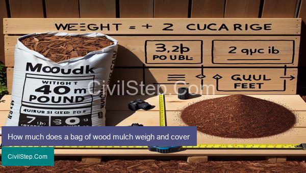 How much does a bag of wood mulch weigh and cover