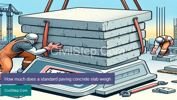 How much does a standard paving concrete slab weigh