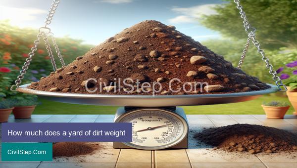 How much does a yard of dirt weight