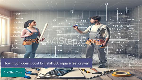 How much does it cost to install 600 square feet drywall