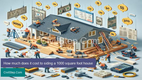 How much does it cost to siding a 1000 square foot house