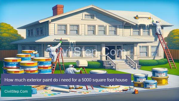 How much exterior paint do i need for a 5000 square foot house