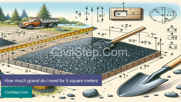 How much gravel do i need for 5 square meters