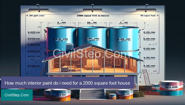 How much interior paint do i need for a 2000 square foot house