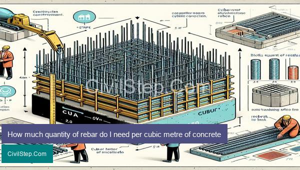 How much quantity of rebar do I need per cubic metre of concrete