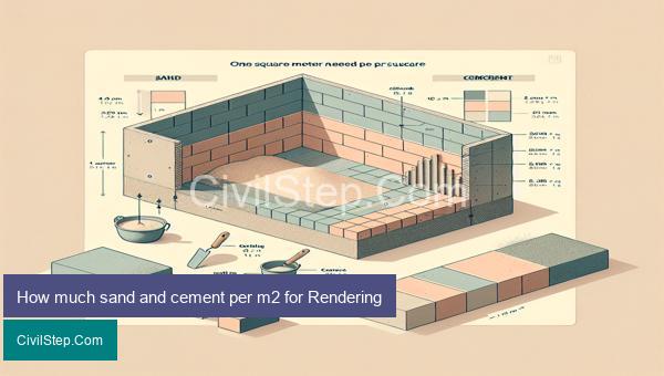 How much sand and cement per m2 for Rendering