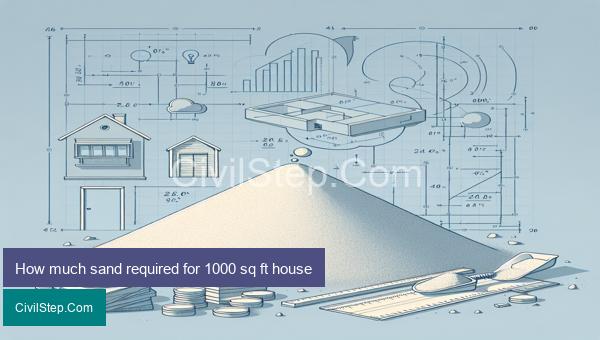 How much sand required for 1000 sq ft house