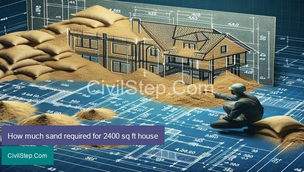 How much sand required for 2400 sq ft house
