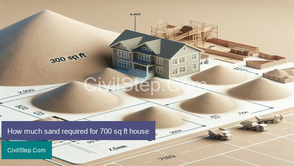How much sand required for 700 sq ft house