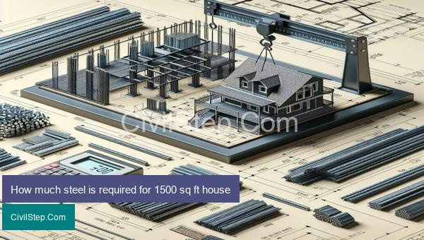 How much steel is required for 1500 sq ft house