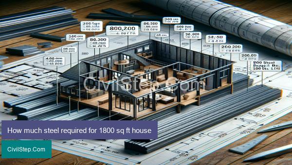 How much steel required for 1800 sq ft house