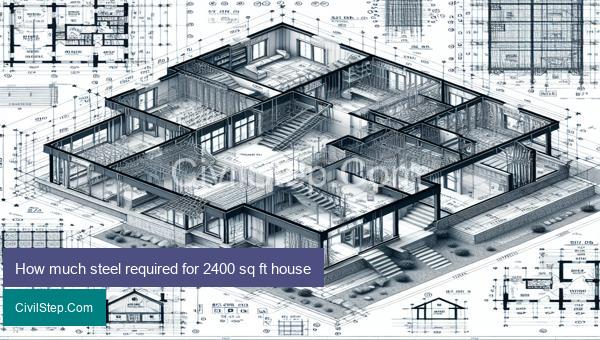 How much steel required for 2400 sq ft house