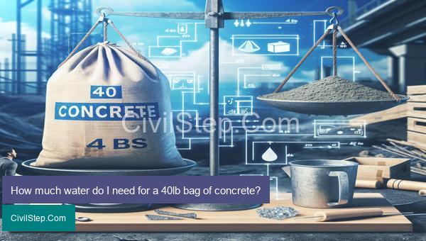 How much water do I need for a 40lb bag of concrete?
