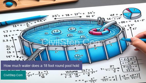 How much water does a 18 foot round pool hold