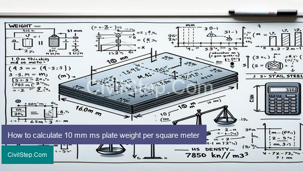 How to calculate 10 mm ms plate weight per square meter