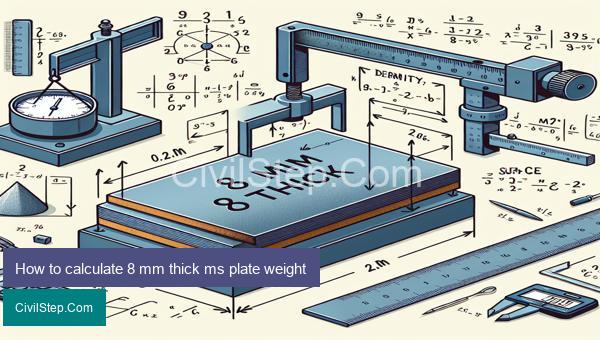 How to calculate 8 mm thick ms plate weight