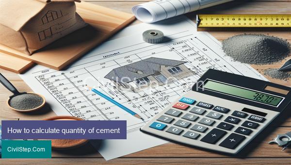 How to calculate quantity of cement