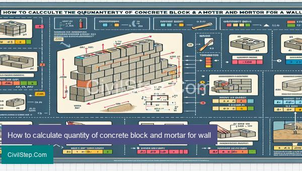 How to calculate quantity of concrete block and mortar for wall