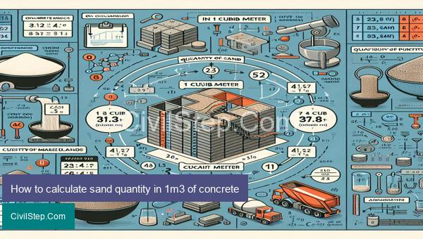 How to calculate sand quantity in 1m3 of concrete