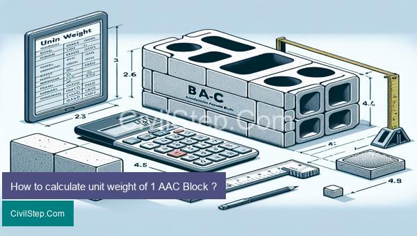 How to calculate unit weight of 1 AAC Block ?