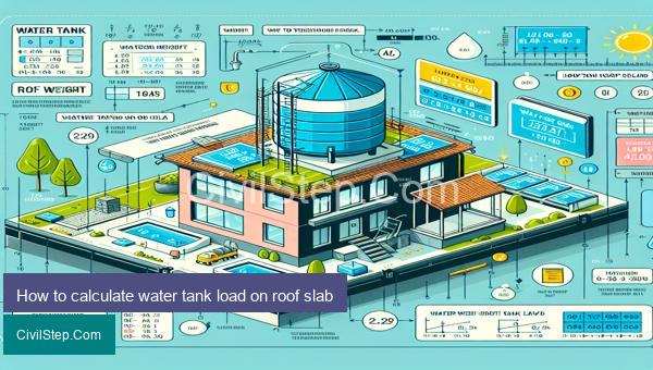 How to calculate water tank load on roof slab