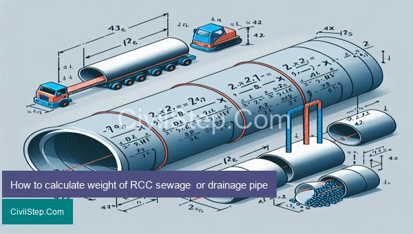 How to calculate weight of RCC sewage  or drainage pipe