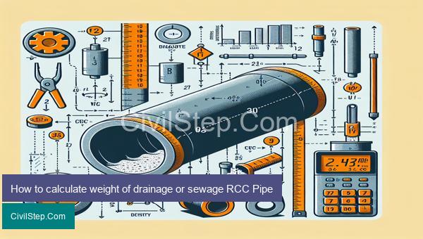 How to calculate weight of drainage or sewage RCC Pipe