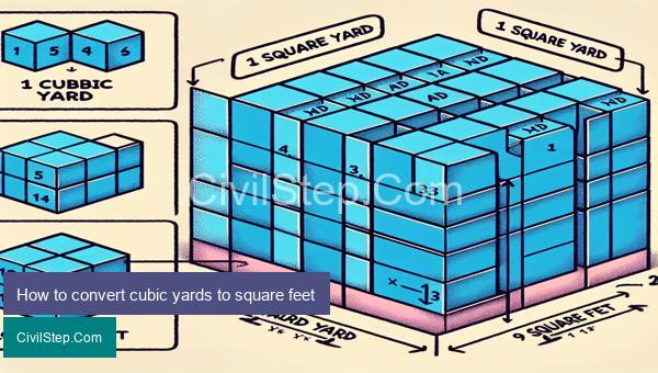 How to convert cubic yards to square feet