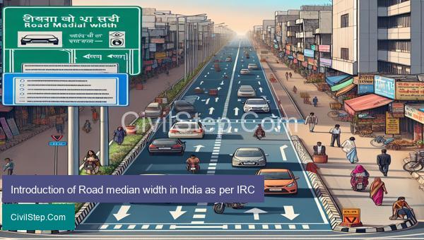 Introduction of Road median width in India as per IRC