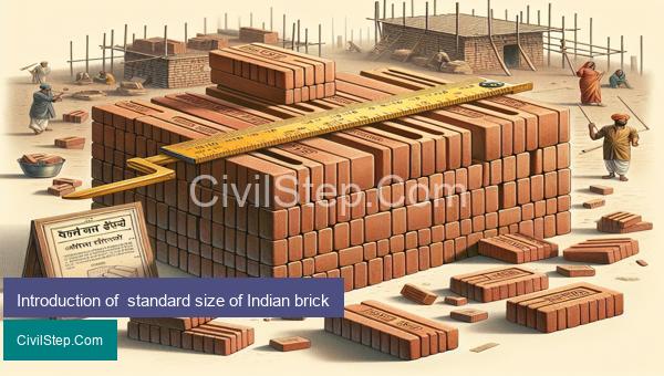 Introduction of  standard size of Indian brick