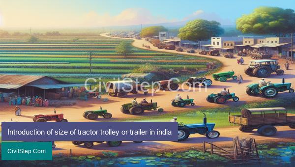 Introduction of size of tractor trolley or trailer in india