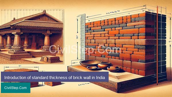 Introduction of standard thickness of brick wall in India