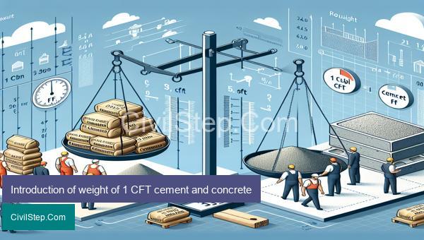 Introduction of weight of 1 CFT cement and concrete
