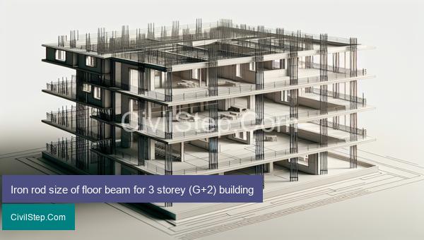 Iron rod size of floor beam for 3 storey (G+2) building