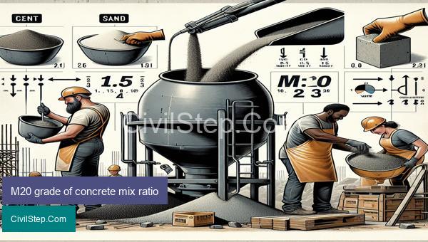 M20 grade of concrete mix ratio
