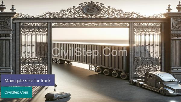 Main gate size for truck