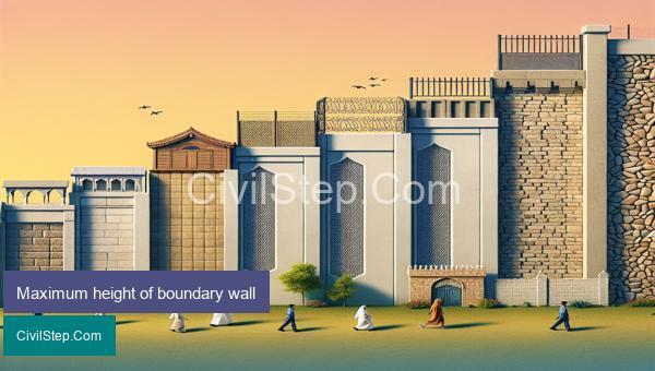 Maximum height of boundary wall