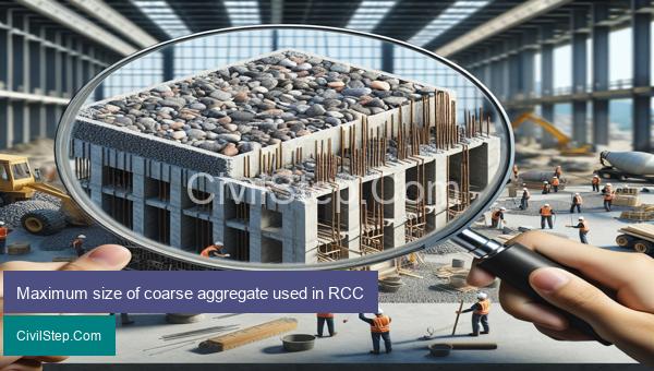 Maximum size of coarse aggregate used in RCC