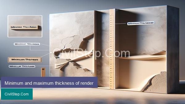Minimum and maximum thickness of render