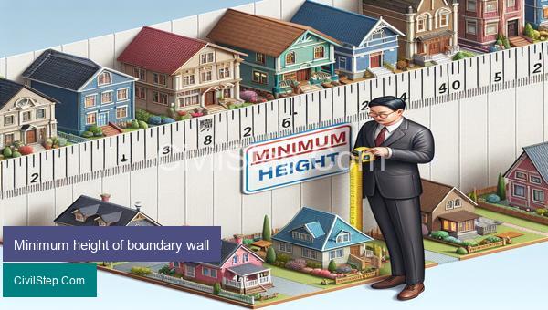 Minimum height of boundary wall