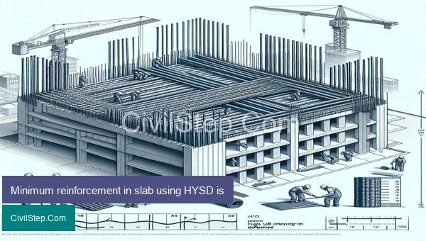 Minimum reinforcement in slab using HYSD is