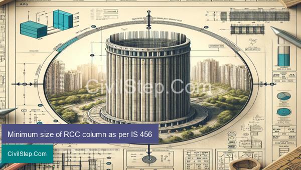 Minimum size of RCC column as per IS 456
