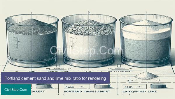 Portland cement sand and lime mix ratio for rendering