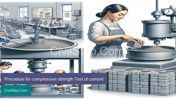 Procedure for compressive strength Test of cement
