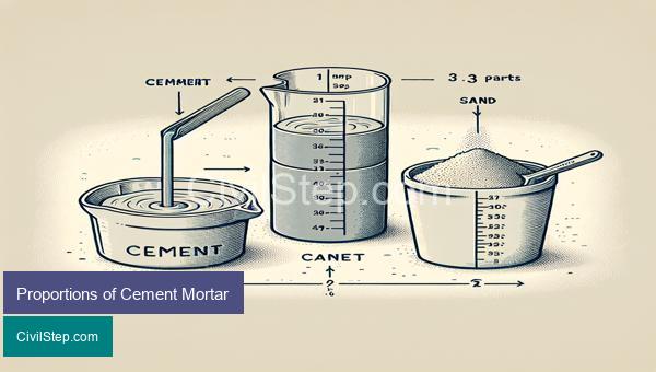 Proportions of Cement Mortar