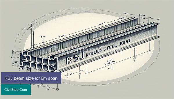 RSJ beam size for 6m span