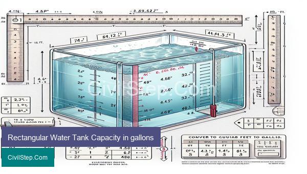Rectangular Water Tank Capacity in gallons