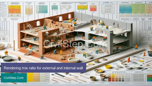 Rendering mix ratio for external and internal wall